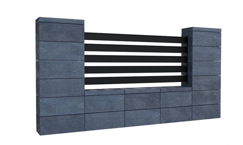 Ogrodzenie Gladkie Styrobud Fini Grafitowy 1 800x480
